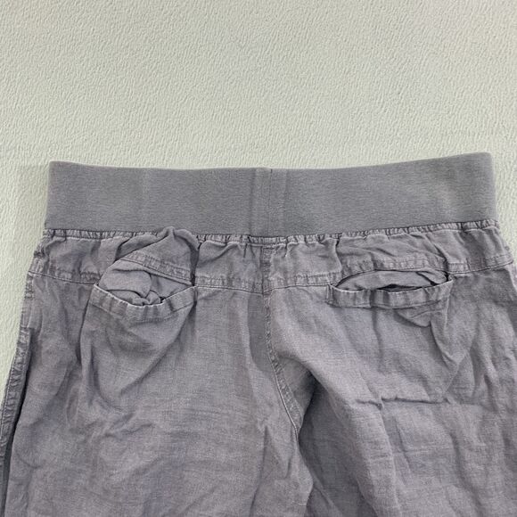 Allen Allen Pants Womens Large Gray Linen Wide Leg Pull On Casual Relaxed Fit - Picture 14 of 14